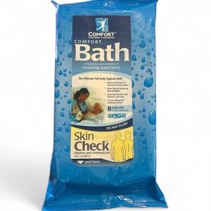 Comfort Bath Cleansing Heavyweight Washcloths VIT E 6 Pkgs -48 Cloths Skin Check